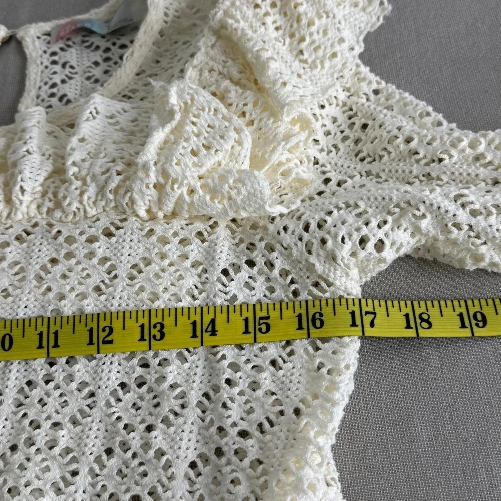 Free People‎ Beach Feel The Love Crochet Blouse